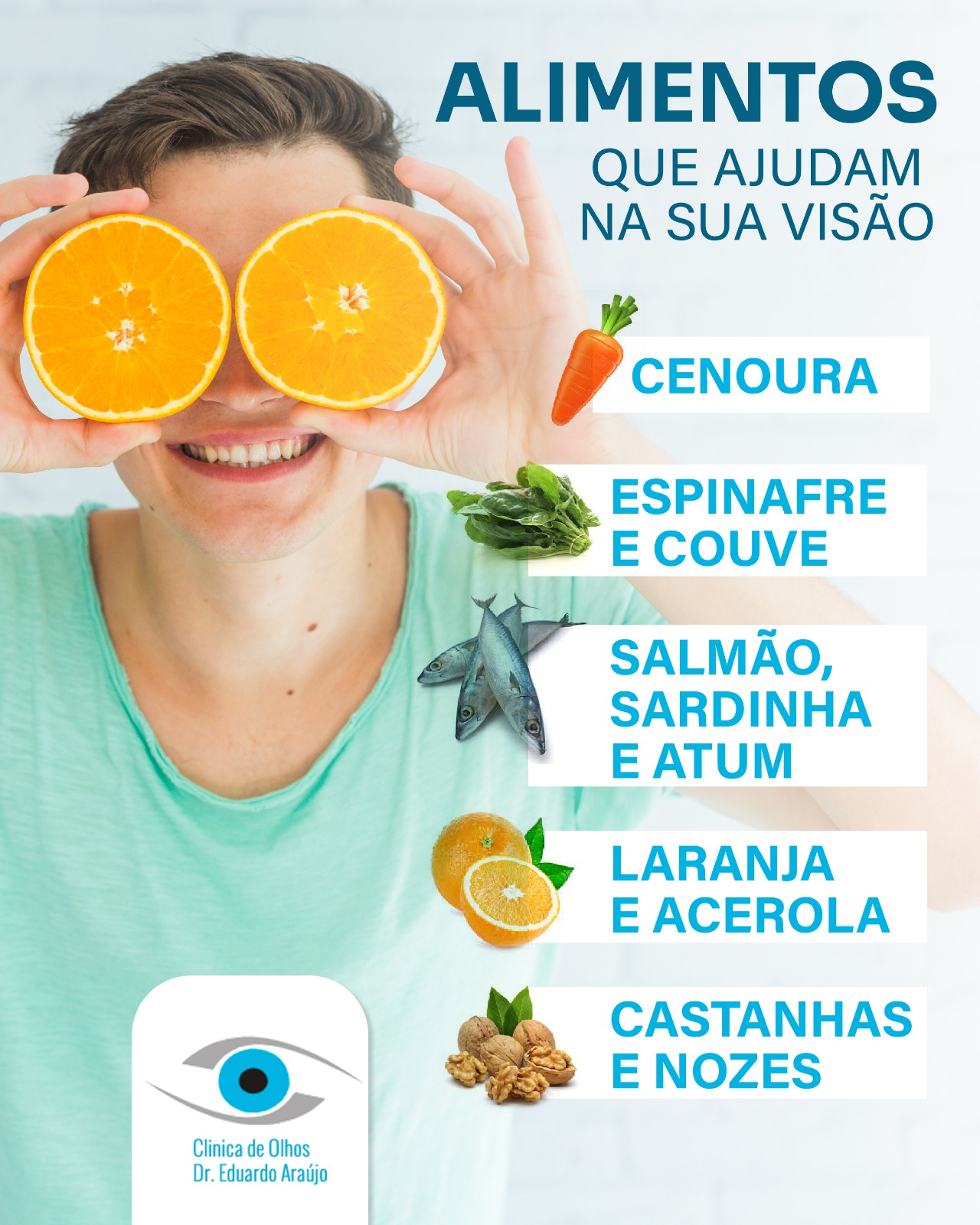 Alimentos que ajudam na sua visão
